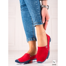 ARTIKER Slipons de cuero rojo 2