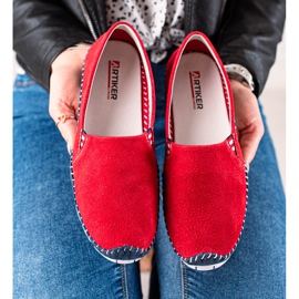 ARTIKER Slipons de cuero rojo 3