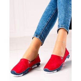 ARTIKER Slipons de cuero rojo 1