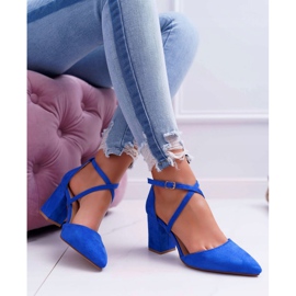 PS1 Zapatos de salón con tacón para mujer en Spitz Cornflower Cosmo azul 1