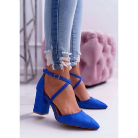 PS1 Zapatos de salón con tacón para mujer en Spitz Cornflower Cosmo azul 3