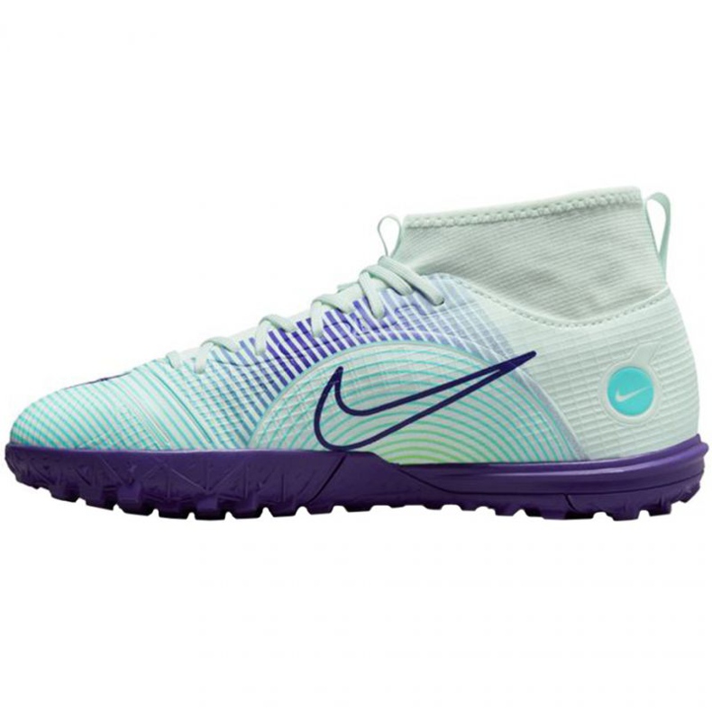 Nike Mercurial Superfly 8 Academy Mds Tf Jr DN3776 375 zapatos de fútbol multicolor verde 1