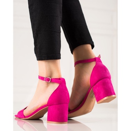 Sandalias De Tacón Bajo VINCEZA rosa 1