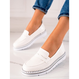 Goodin Cómodos mocasines casuales blanco 3