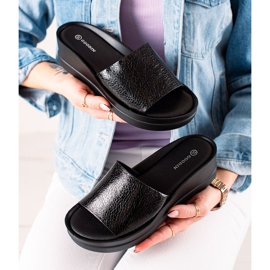 Goodin Zapatillas negras en la plataforma negro 3
