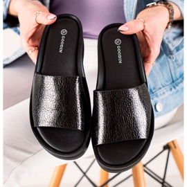 Goodin Zapatillas negras en la plataforma negro 2