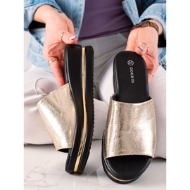 Goodin zapatillas brillantes en la plataforma dorado 3