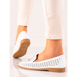 Goodin Mocasines De Piel Con Adorno blanco 2