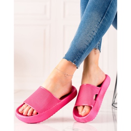 TRENDI Pantuflas rosas rosado 2