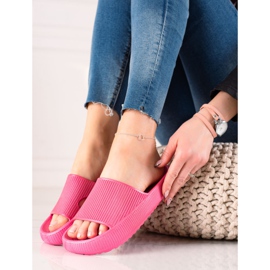 TRENDI Pantuflas rosas rosado 1