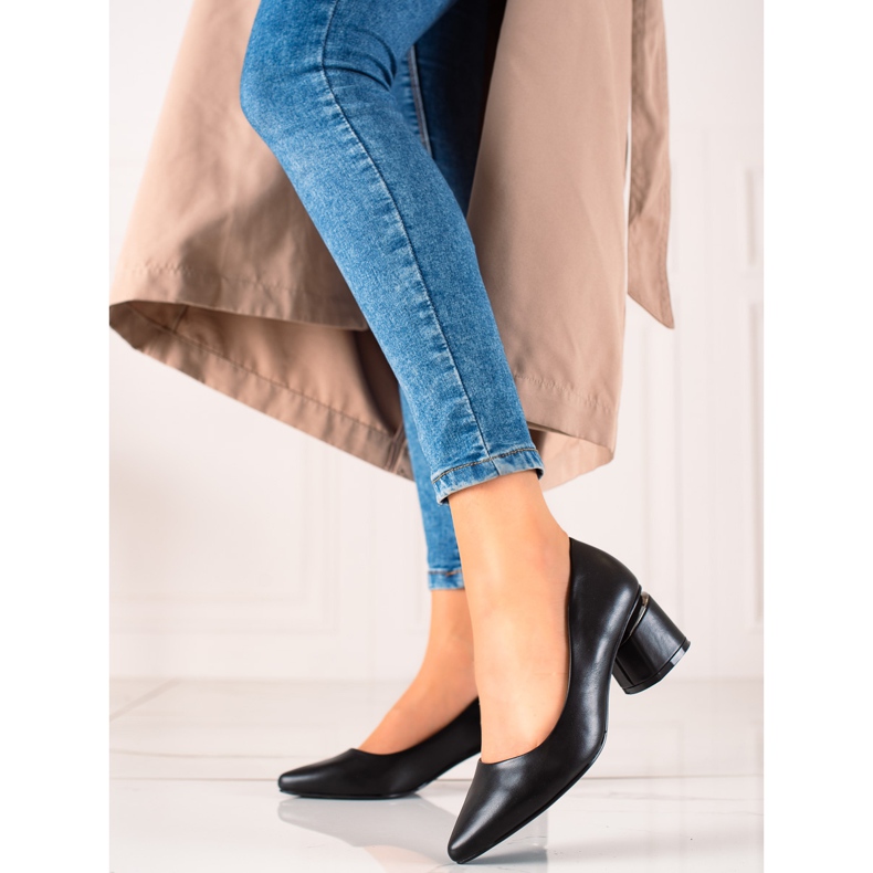 Seastar Zapatos de salón con cuero ecológico negro 1