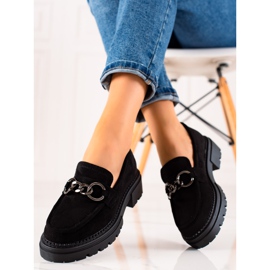 Mocasines de moda en la plataforma LA.FI negro 3