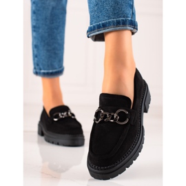 Mocasines de moda en la plataforma LA.FI negro 1
