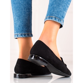 Mocasines en los tacones planos de Sergio Leone negro 3