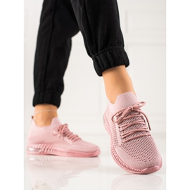 TRENDI Zapatos deportivos ligeros rosado 3