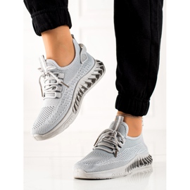 TRENDI Zapatos deportivos grises 3
