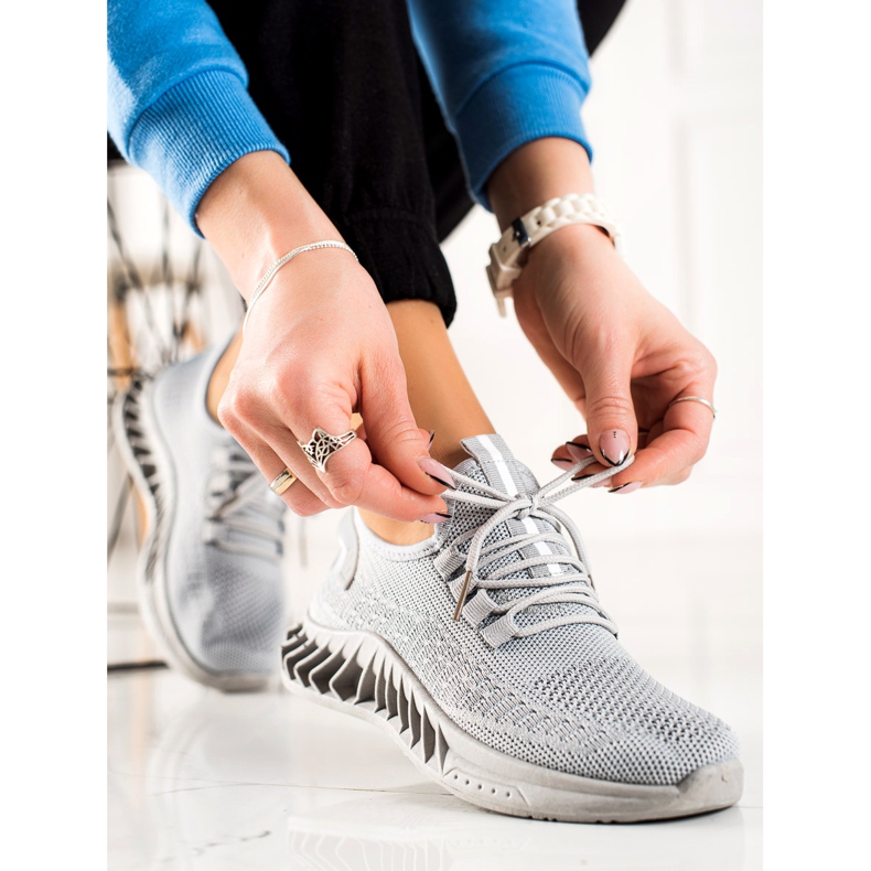 TRENDI Zapatos deportivos grises 1