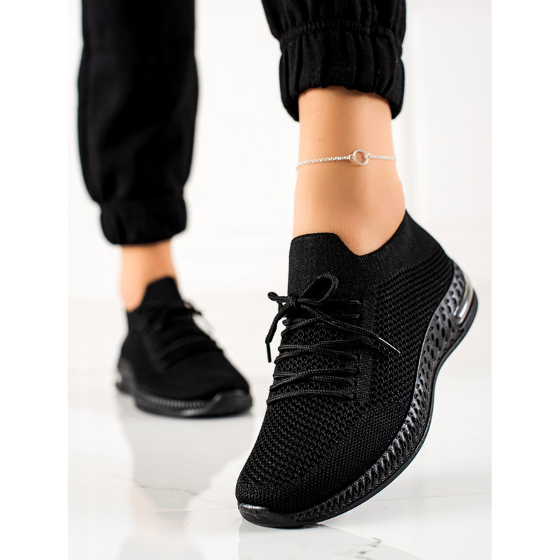 TRENDI Zapatos deportivos ligeros negro 2