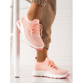 TRENDI Calzado deportivo sin cordones rosado 2