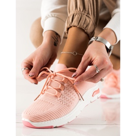 TRENDI Calzado deportivo sin cordones rosado 3