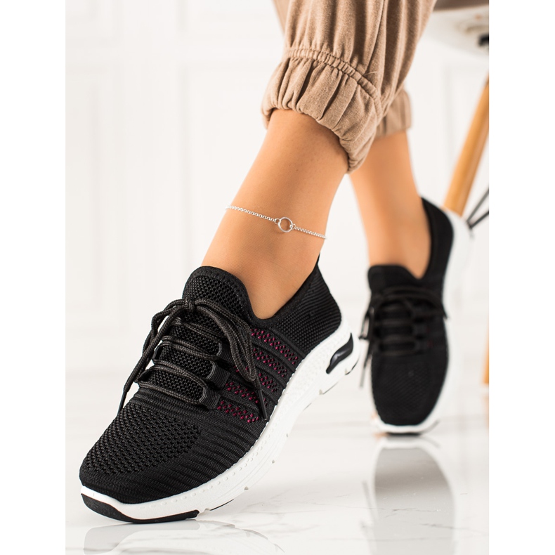 TRENDI Calzado deportivo sin cordones negro 1