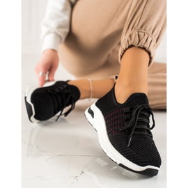 TRENDI Calzado deportivo sin cordones negro 4