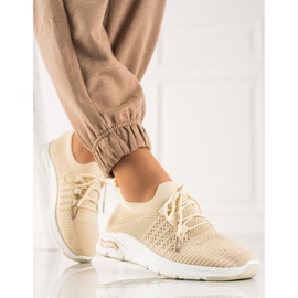TRENDI Calzado deportivo sin cordones beige 3