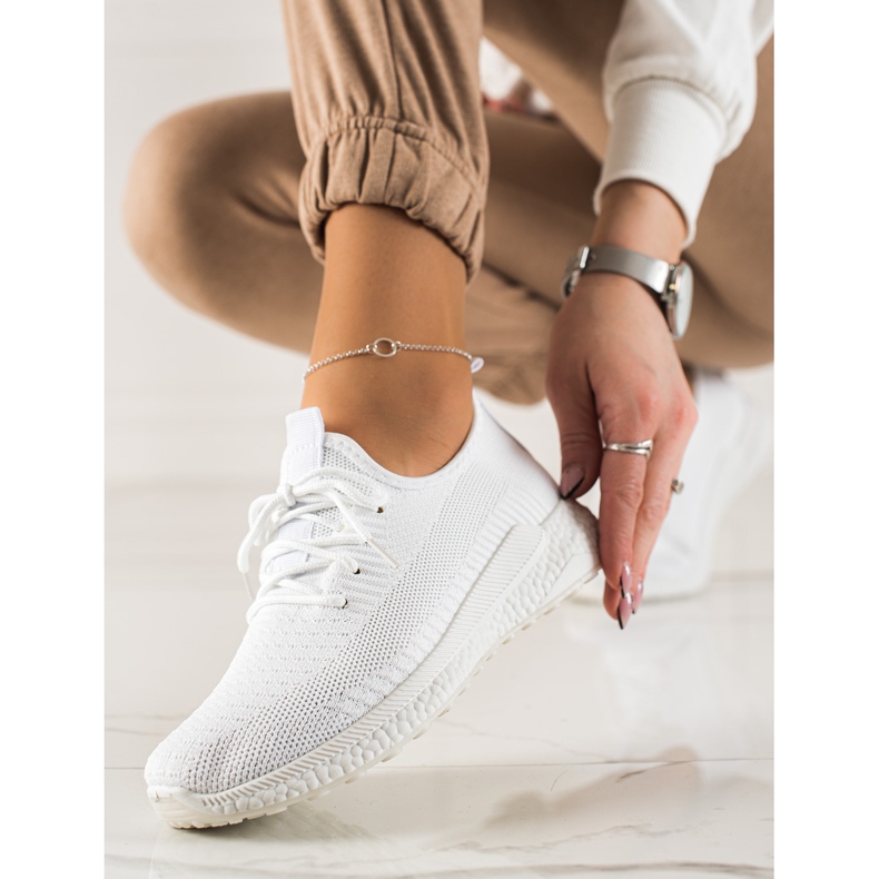 TRENDI Calzado deportivo casual blanco 2