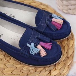 Evento Mocasines con flecos Jezzi W JEZ328A azul marino 2