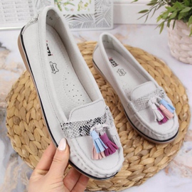Evento Mocasines grises con flecos Jezzi W JEZ328B 1