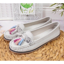 Evento Mocasines grises con flecos Jezzi W JEZ328B 3