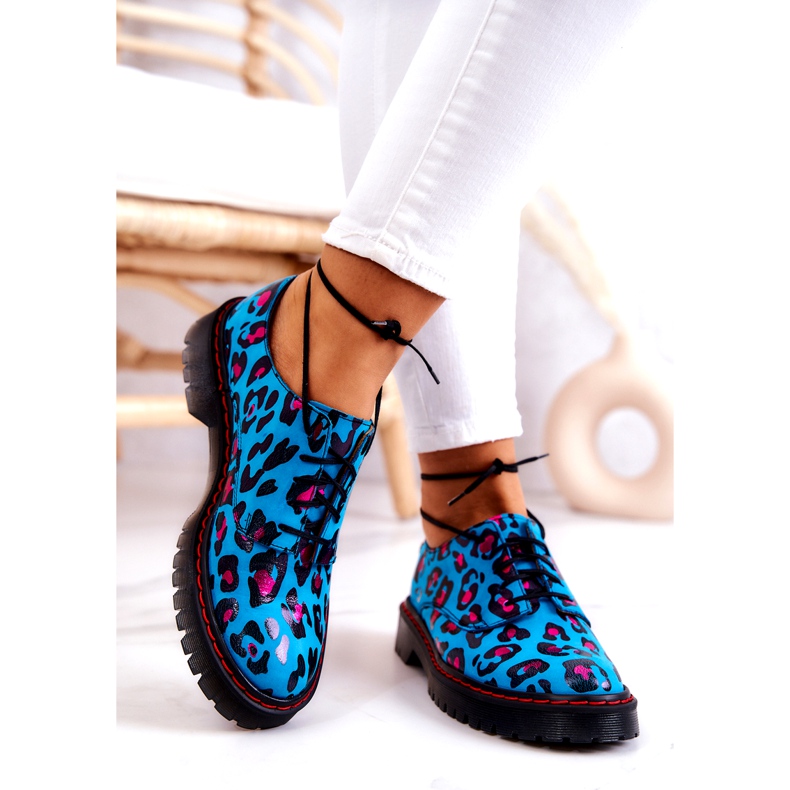 Oxfords Mujer Maciejka 04087-47 Zapatos de Cuero Azul multicolor 2 Oxfords Mujer Maciejka 04087-47 Zapatos de Cuero Azul multicolor 2