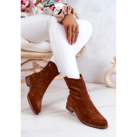 S.Barski Botas Mujer Ante Calado Camel Lemar marrón 5