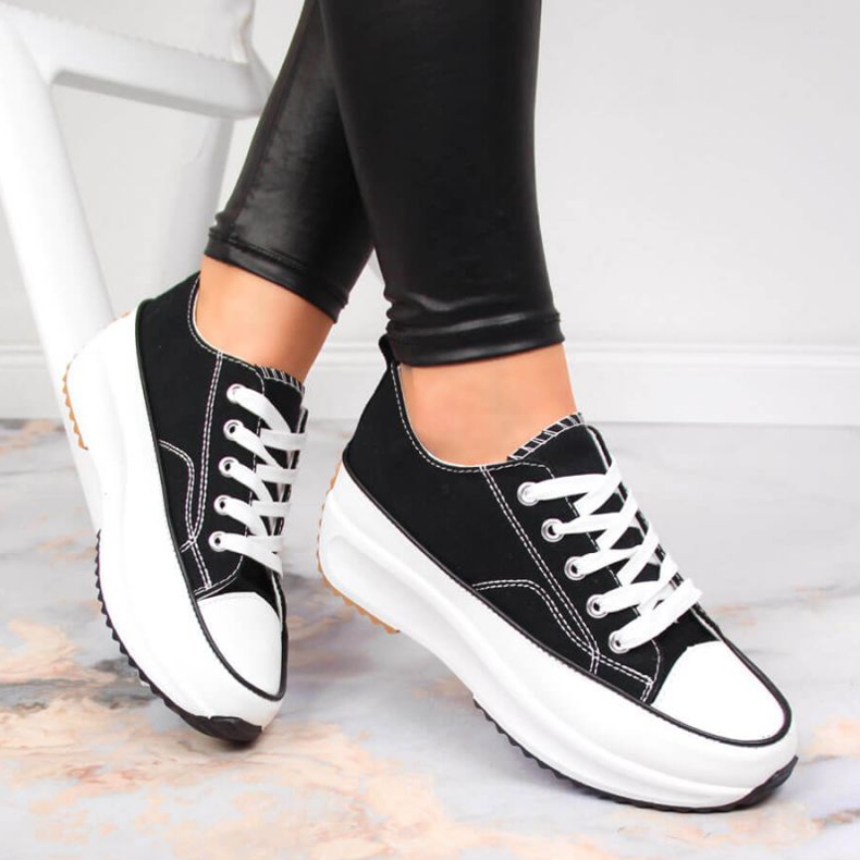 Negro Sneakers McKeylor W JAN93 tacón cuña 2