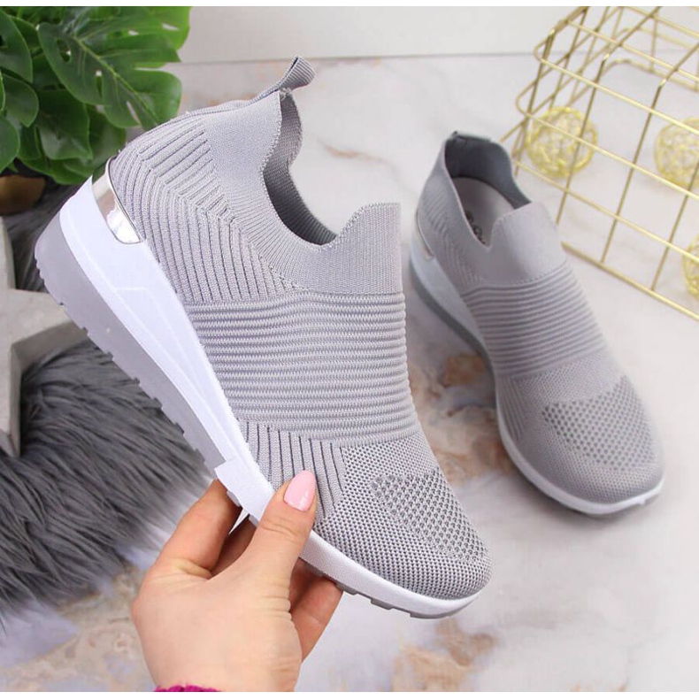 Zapatillas calcetines slip on McKeylor W JAN95A gris 1