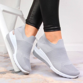 Zapatillas calcetines slip on McKeylor W JAN95A gris 2 Zapatillas calcetines slip on McKeylor W JAN95A gris 2