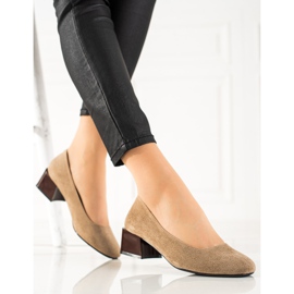 Zapatos de tacón casuales de Sergio Leone beige 3
