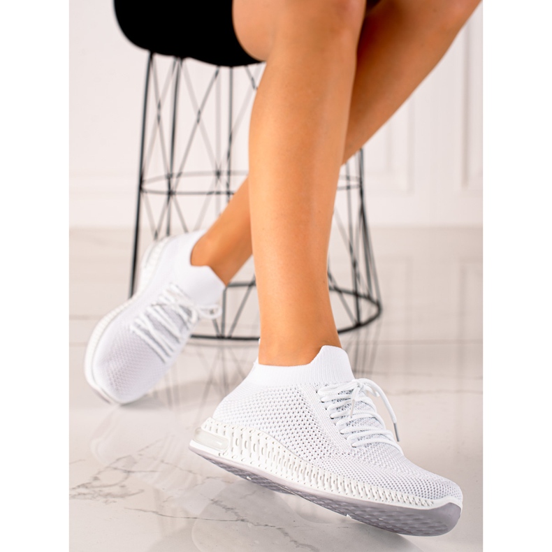 TRENDI Zapatos deportivos ligeros blanco 1