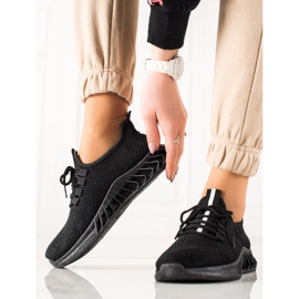 TRENDI Zapatos deportivos negros claros 2