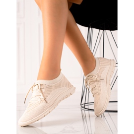 TRENDI Calzado deportivo con cordones beige 1