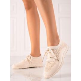 TRENDI Calzado deportivo con cordones beige 2