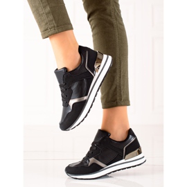 TRENDI Zapatillas negras en la plataforma negro 3