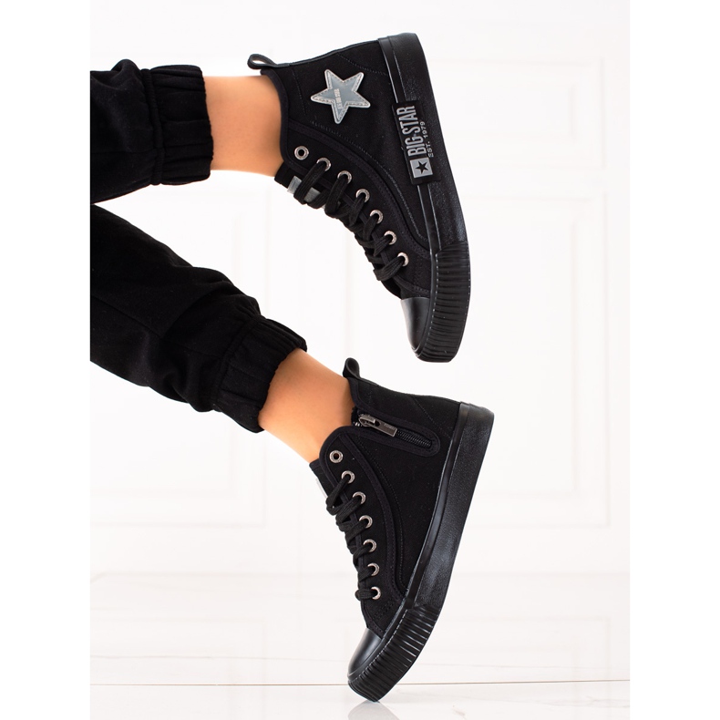 Zapatillas altas de mujer Big Star JJ274380 negro 1
