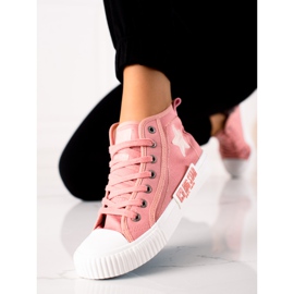 Zapatillas altas de mujer Big Star JJ274382 rosa 2