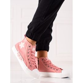 Zapatillas altas de mujer Big Star JJ274382 rosado 3