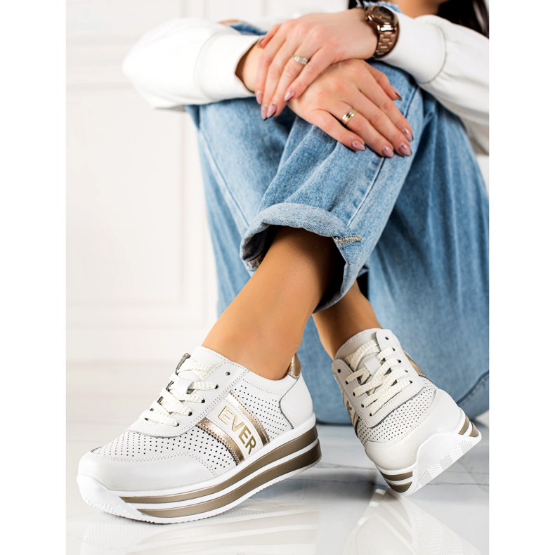 Filippo Zapatos deportivos de cuero Ever blanco 1