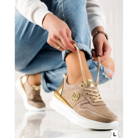 Filippo Zapatillas de deporte de cuero con estilo beige marrón 3
