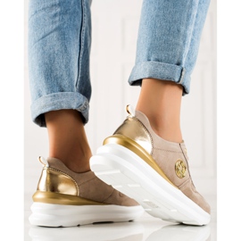 Filippo Zapatillas de deporte de cuero con estilo beige marrón 2