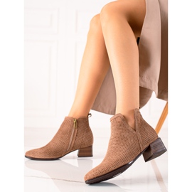 VINCEZA botas marrones caladas marrón 3