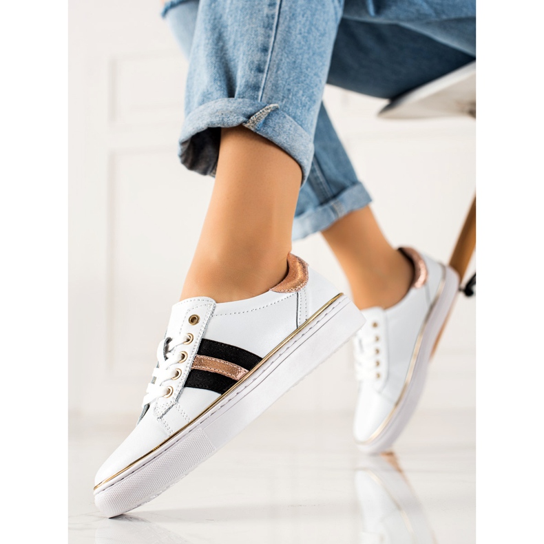 Deportivas Deportivas Fabricadas en Piel VINCEZA blanco 1